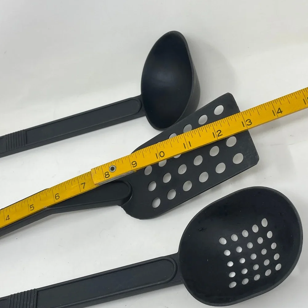 T-Fal 3 Piece Black Nylon Kitchen Utensil Set Spatula Slotted Spoon Ladle Canada